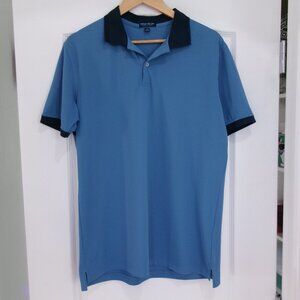 Peter Millar Crown Crafted Performance Jersey Polo Shirt M  Solid Blue
